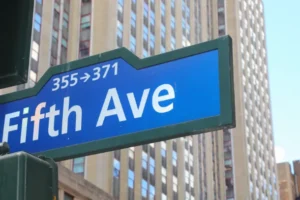 Fifth Ave sign in New York City